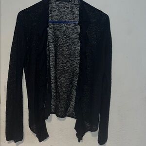Dana Buchman Black Open-Front Cardigan